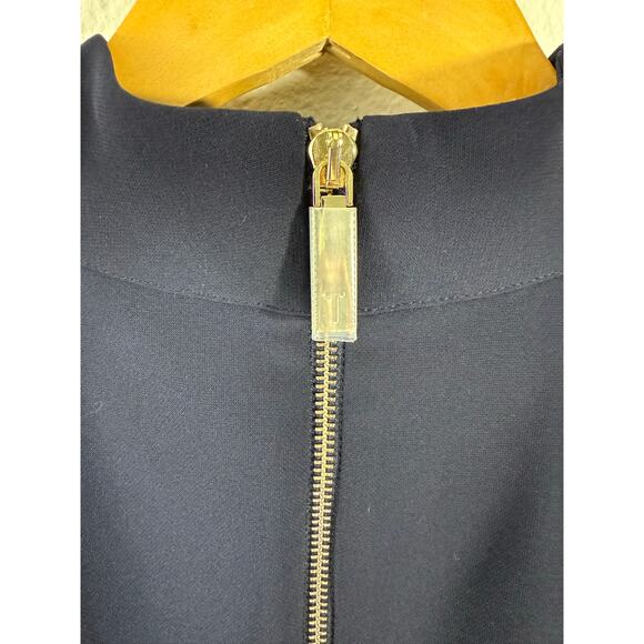 NWT Ted Baker Torriya Navy Blue Ruffle Halterneck Dress Tunic Sz 4 Sleeveless - Picture 11 of 13